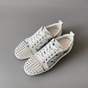 Aurora Custom Christian Louboutin Louis Junior Spikes "Abstract Marble Art"