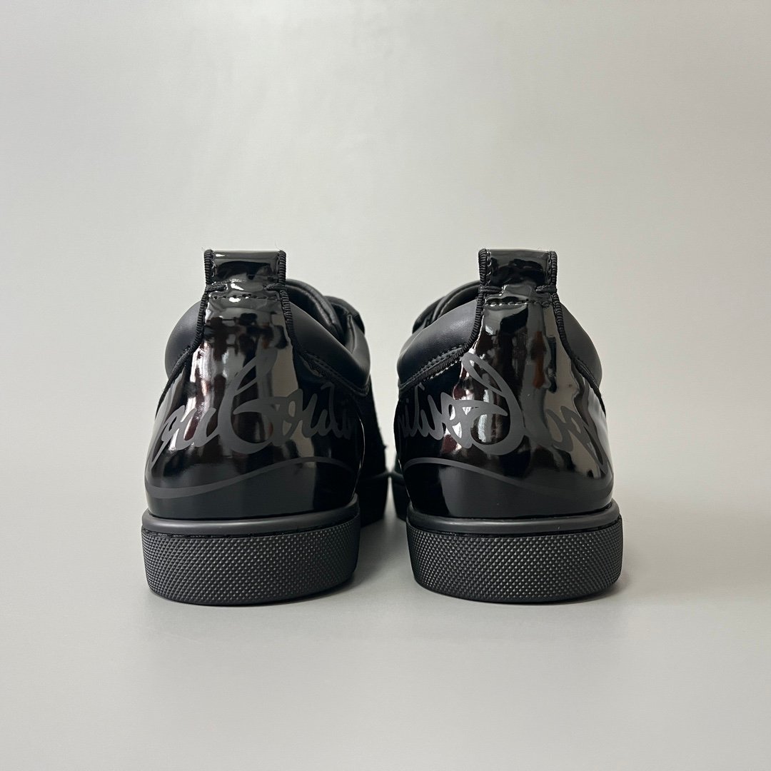 Aurora Custom Christian Louboutin Louis Junior Spikes "Black Tech-Mesh" - Image 6