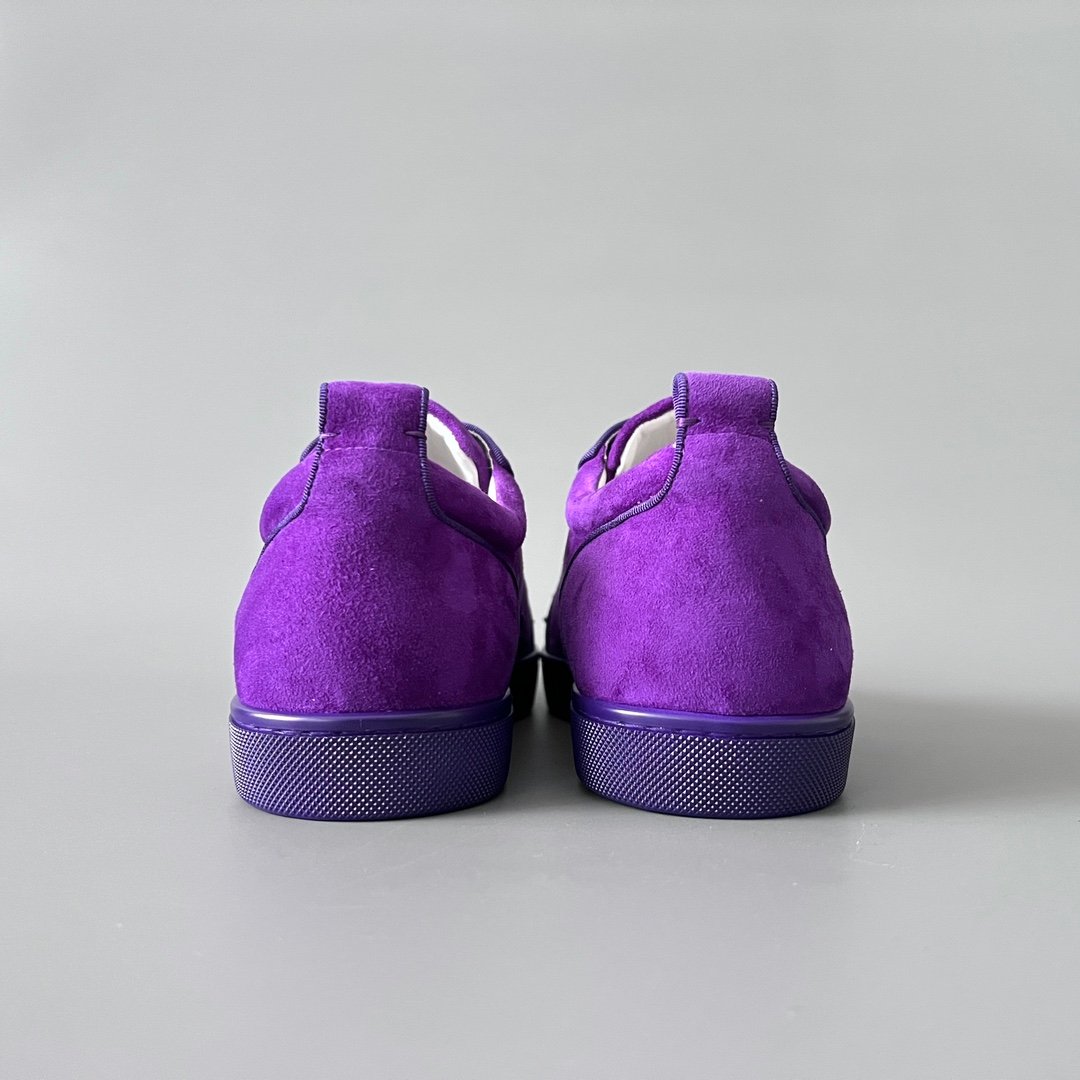 Aurora Custom Christian Louboutin Louis Junior Spikes "Royal Purple Suede" - Image 6