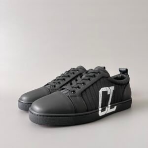 Aurora Custom Studio Christian Louboutin Louis Junior "CL Monogram Ribbed Black"