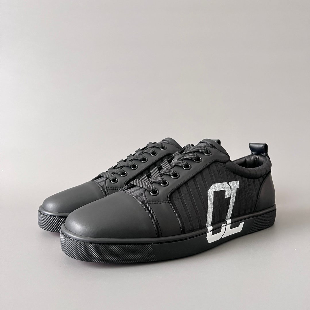 Aurora Custom Studio Christian Louboutin Louis Junior "CL Monogram Ribbed Black"