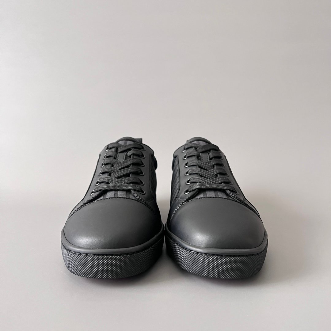 Aurora Custom Studio Christian Louboutin Louis Junior "CL Monogram Ribbed Black" - Image 2