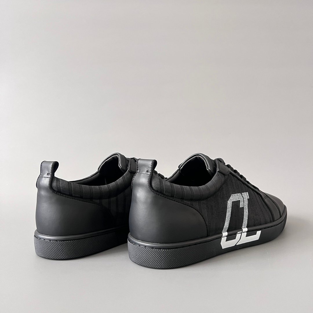 Aurora Custom Studio Christian Louboutin Louis Junior "CL Monogram Ribbed Black" - Image 4