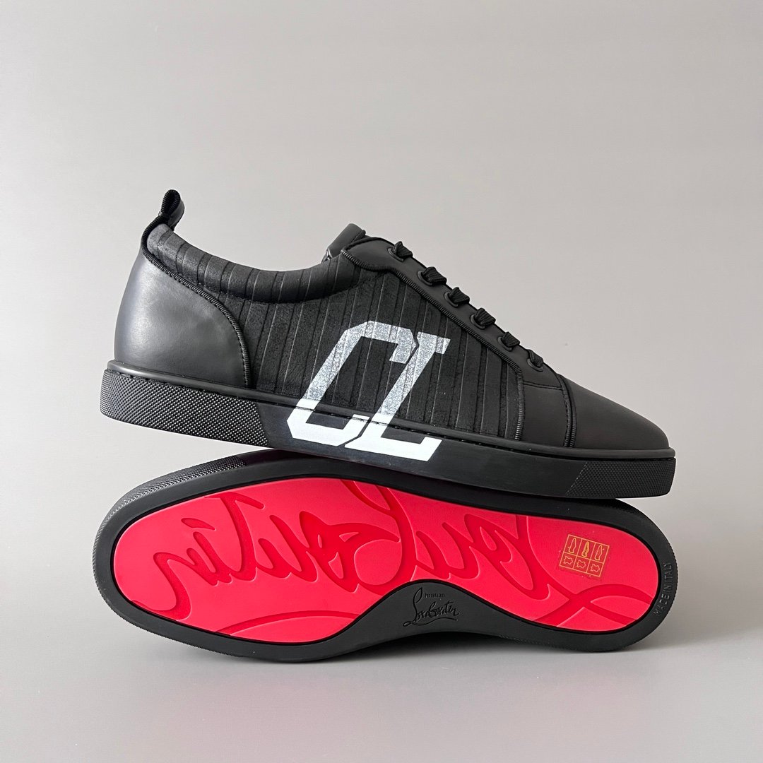 Aurora Custom Studio Christian Louboutin Louis Junior "CL Monogram Ribbed Black" - Image 6