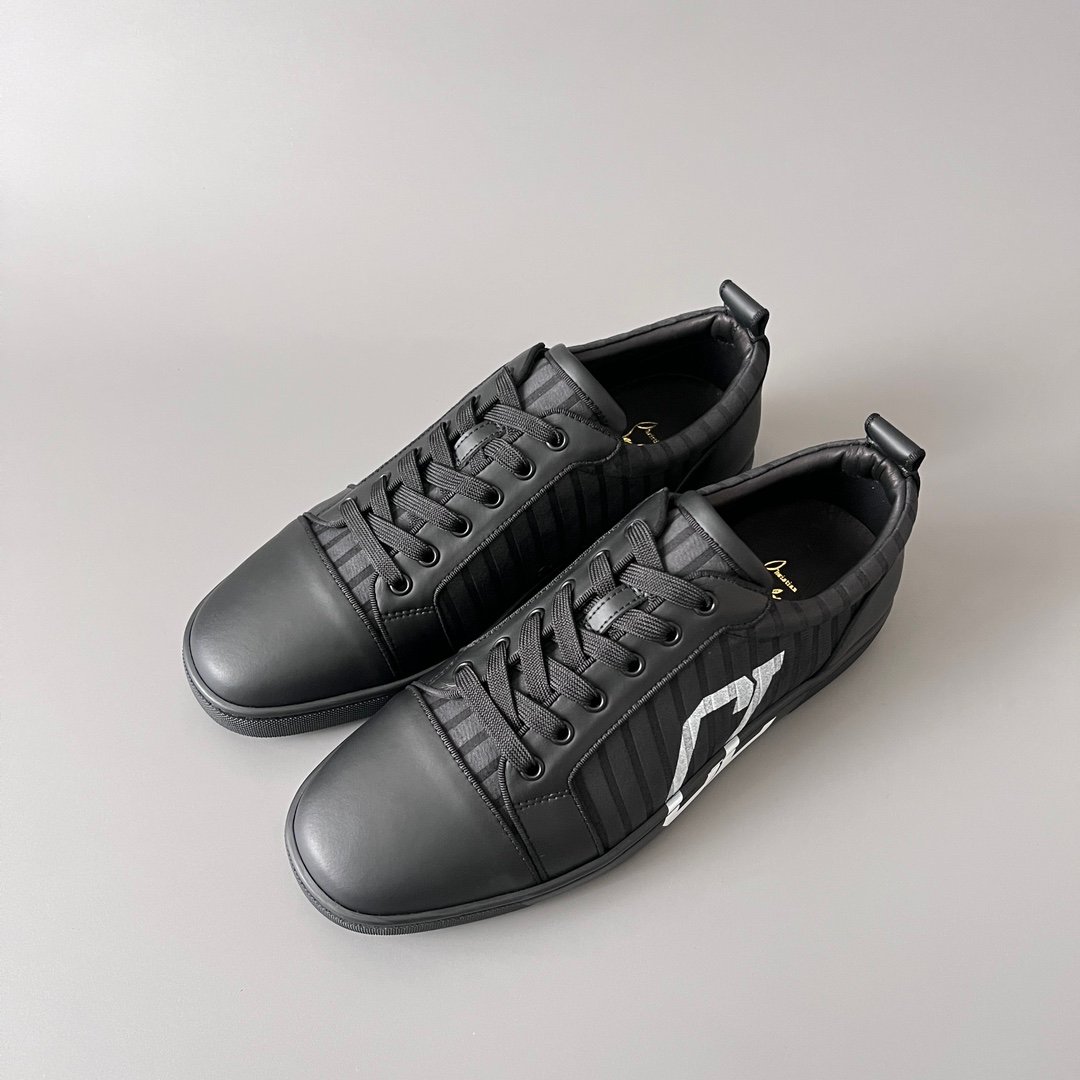 Aurora Custom Studio Christian Louboutin Louis Junior "CL Monogram Ribbed Black" - Image 8