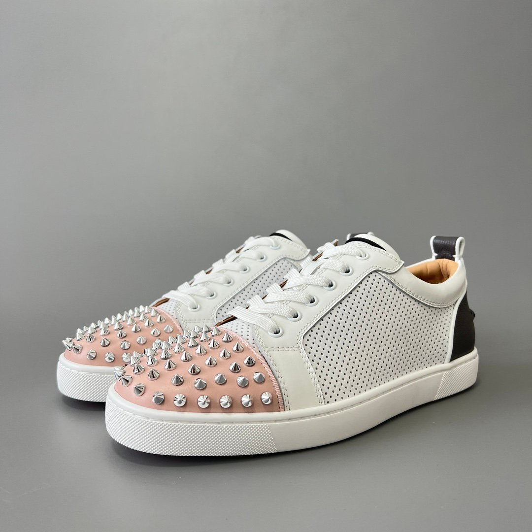Aurora Custom Christian Louboutin Louis Junior Spikes "Tricolor Perforated" - Image 2