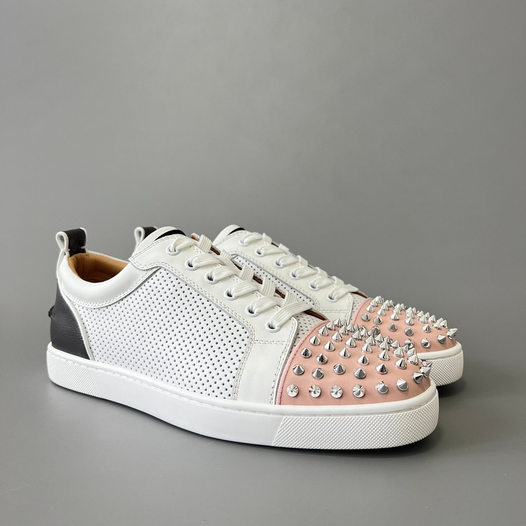 Aurora Custom Christian Louboutin Louis Junior Spikes "Tricolor Perforated" - Image 4