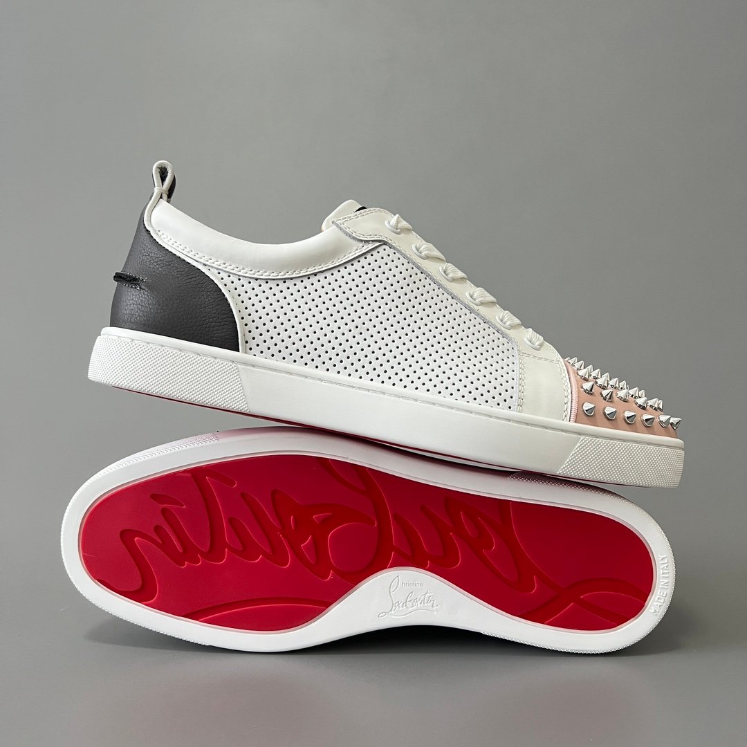 Aurora Custom Christian Louboutin Louis Junior Spikes "Tricolor Perforated" - Image 7