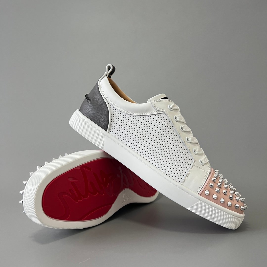 Aurora Custom Christian Louboutin Louis Junior Spikes "Tricolor Perforated" - Image 8