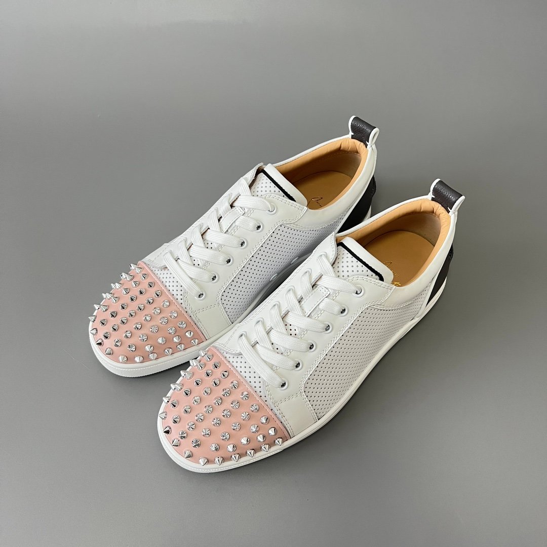 Aurora Custom Christian Louboutin Louis Junior Spikes "Tricolor Perforated"