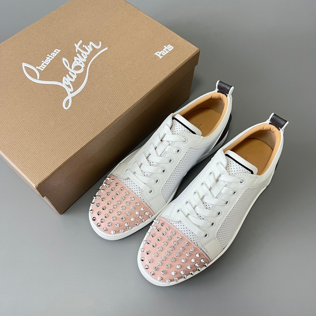 Aurora Custom Christian Louboutin Louis Junior Spikes "Tricolor Perforated" - Image 9