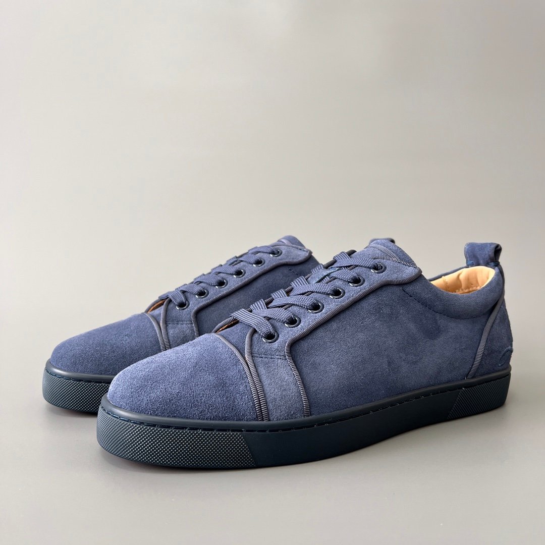 Aurora Custom Christian Louboutin Louis Junior "Slate Denim" Suede - Image 2
