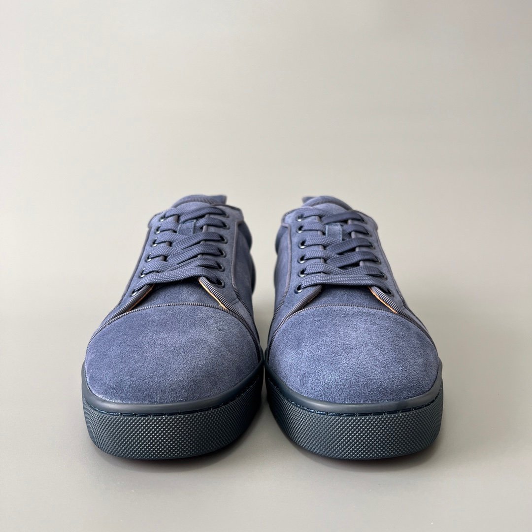 Aurora Custom Christian Louboutin Louis Junior "Slate Denim" Suede - Image 3