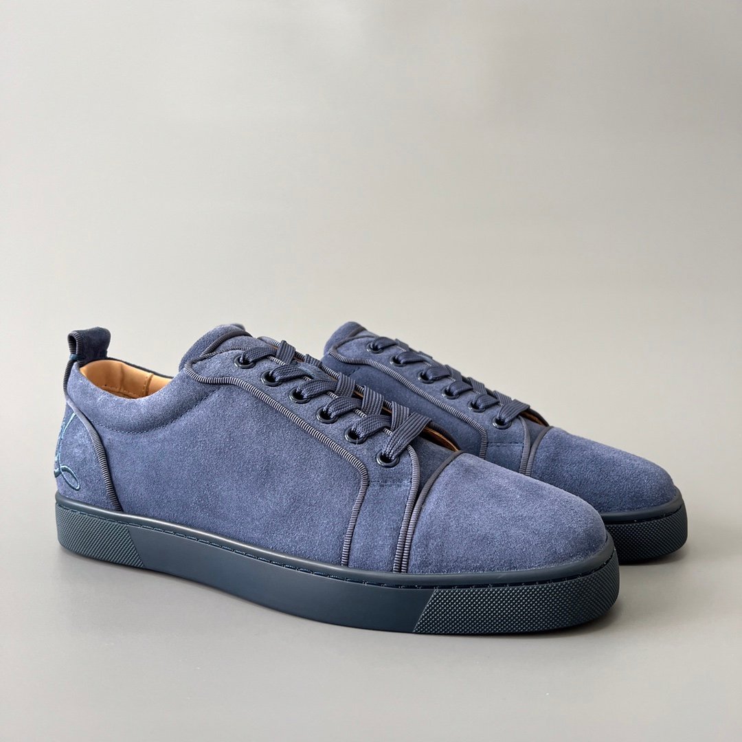 Aurora Custom Christian Louboutin Louis Junior "Slate Denim" Suede - Image 4