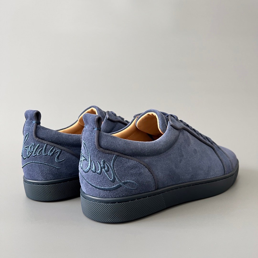 Aurora Custom Christian Louboutin Louis Junior "Slate Denim" Suede - Image 5