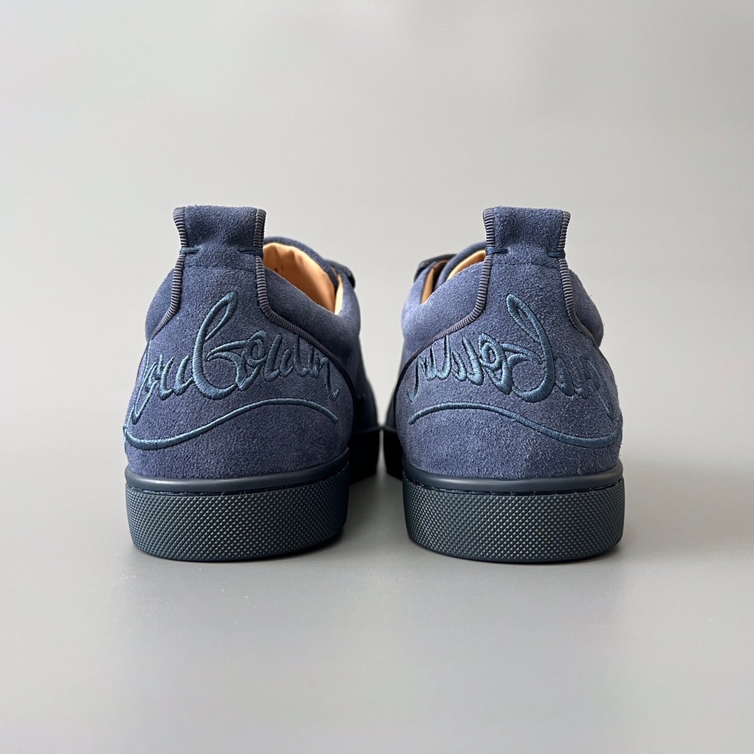 Aurora Custom Christian Louboutin Louis Junior "Slate Denim" Suede - Image 6