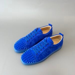 Aurora Custom Christian Louboutin Louis Junior Spikes "Royal Blue" Monochromatic
