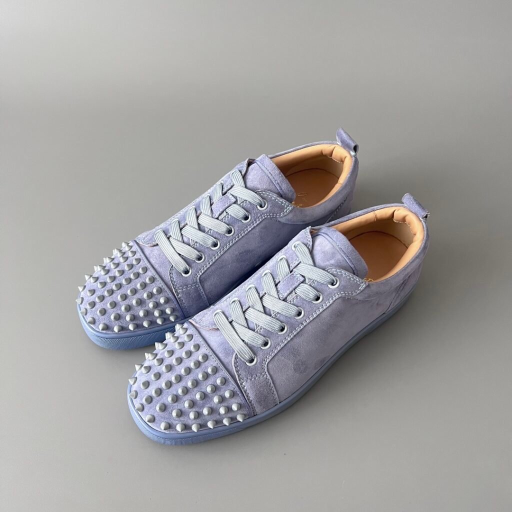 Aurora Custom Christian Louboutin Louis Junior Spikes "Lavender Mist" Suede