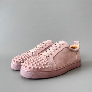 Aurora Custom Christian Louboutin Louis Junior Spikes "Dusty Mauve" Suede