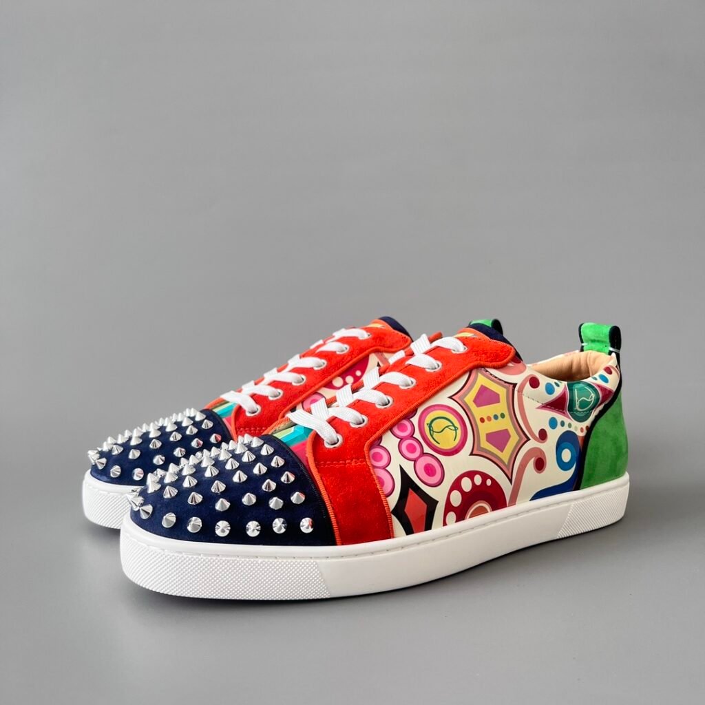 Aurora Custom Christian Louboutin Louis Junior Spikes "Psychedelic Multi-Color"
