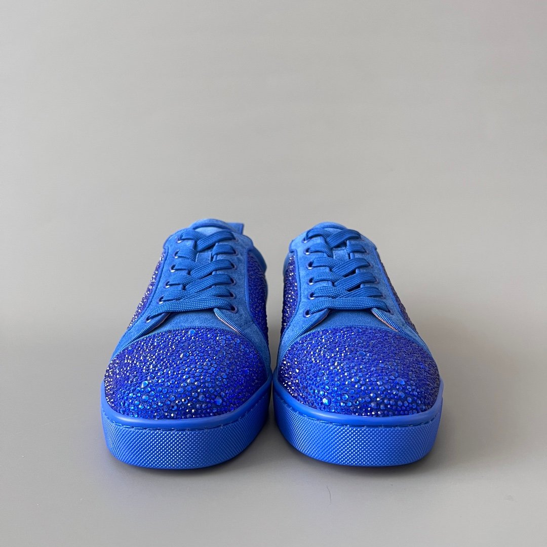 Aurora Custom Christian Louboutin Louis Junior "Royal Blue Strass" - Image 4