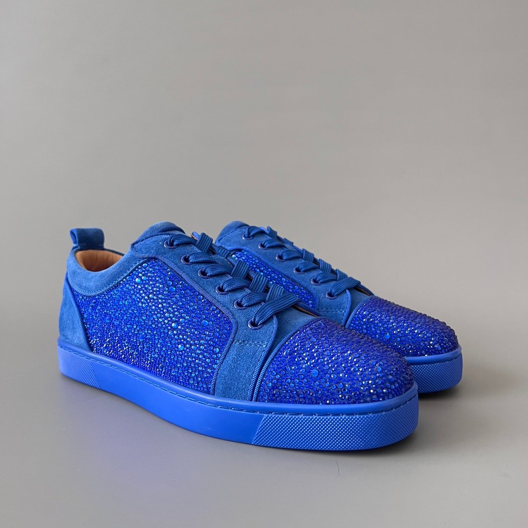 Aurora Custom Christian Louboutin Louis Junior "Royal Blue Strass" - Image 3
