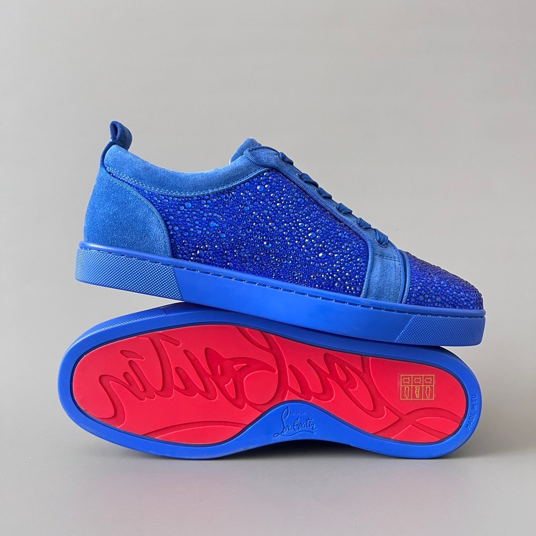 Aurora Custom Christian Louboutin Louis Junior "Royal Blue Strass" - Image 7