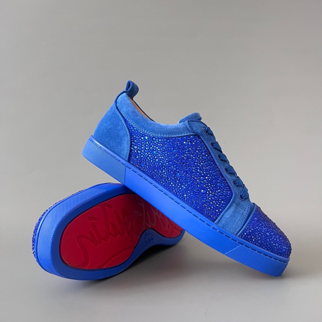 Aurora Custom Christian Louboutin Louis Junior "Royal Blue Strass" - Image 8