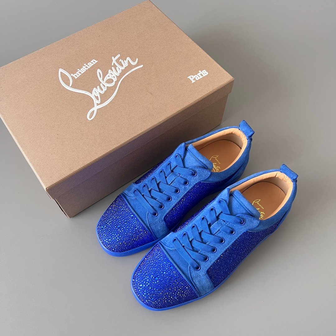 Aurora Custom Christian Louboutin Louis Junior "Royal Blue Strass" - Image 9