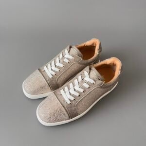 Aurora Custom Christian Louboutin Louis Junior "Champagne Gold" Glitter & Strass