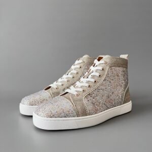 Aurora Custom Christian Louboutin Louis "Champagne Gold Strass" High-Top