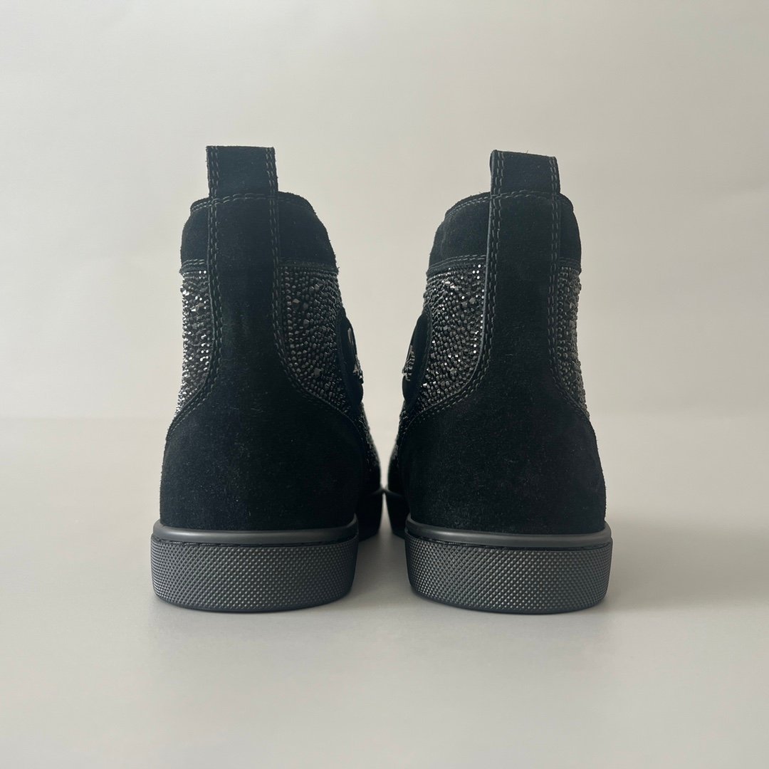 Aurora Custom Christian Louboutin Louis "Triple Black Strass" High-Top - Image 5
