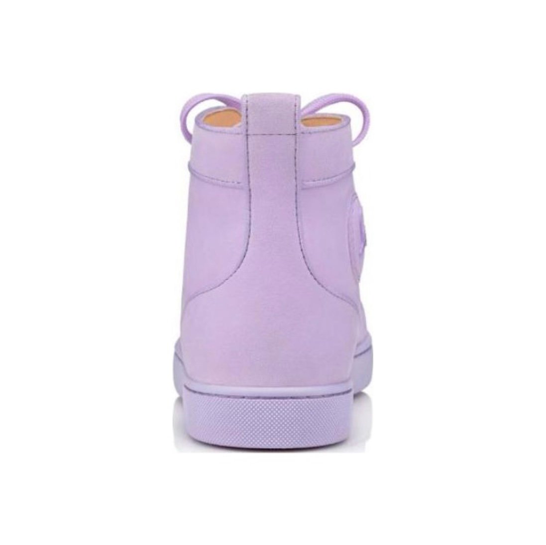 Aurora Custom Christian Louboutin Louis Spikes "Monochromatic Pastel Lilac Suede" High-Top - Image 3