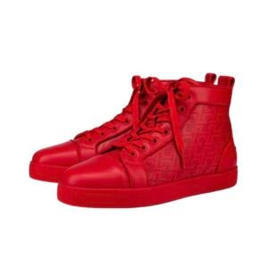 Aurora Custom Christian Louboutin Louis "Monochromatic Red patterned" High-Top