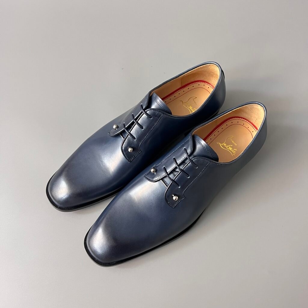Aurora Custom Christian Louboutin Greggo "Midnight Navy Burnished Leather"