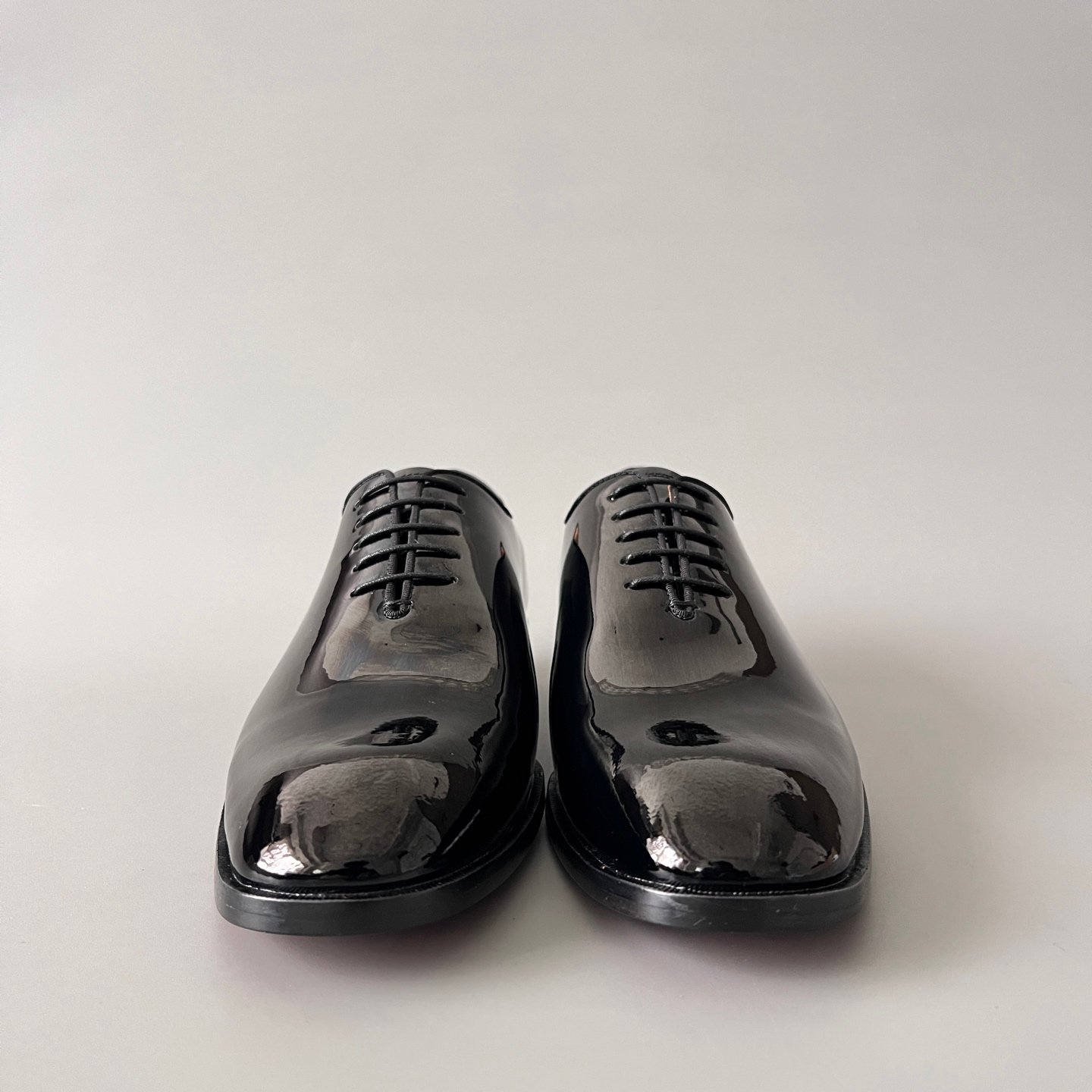Aurora Custom Christian Louboutin Greggo "Classic Black Patent" Oxfords - Image 2