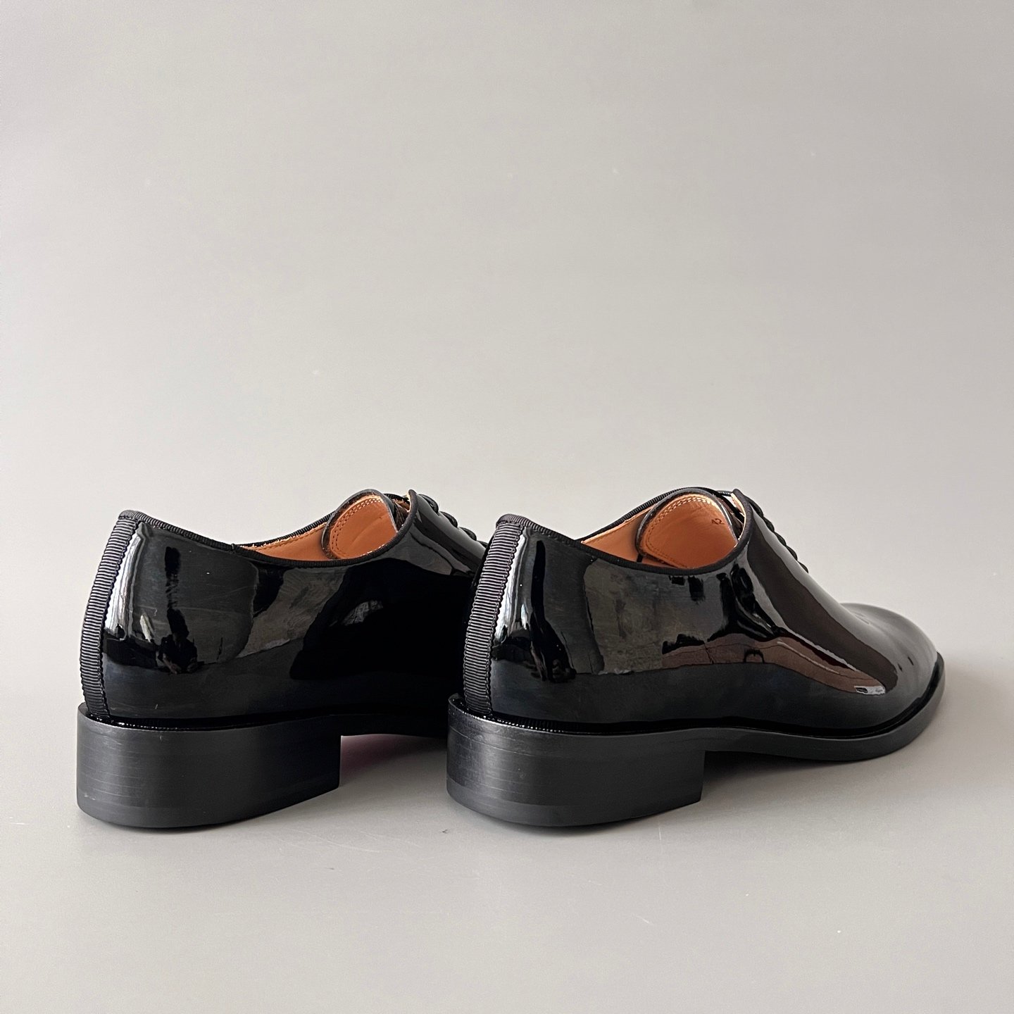 Aurora Custom Christian Louboutin Greggo "Classic Black Patent" Oxfords - Image 4