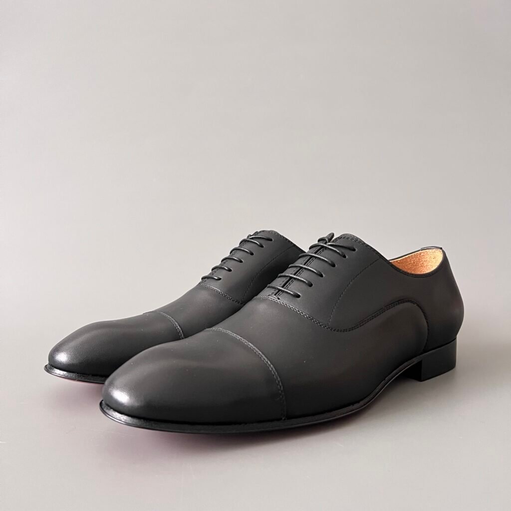 Aurora Custom Christian Louboutin Greggo "Matte Black Smooth Leather" Oxfords