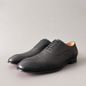 Aurora Custom Christian Louboutin Greggo "Matte Black Smooth Leather" Oxfords