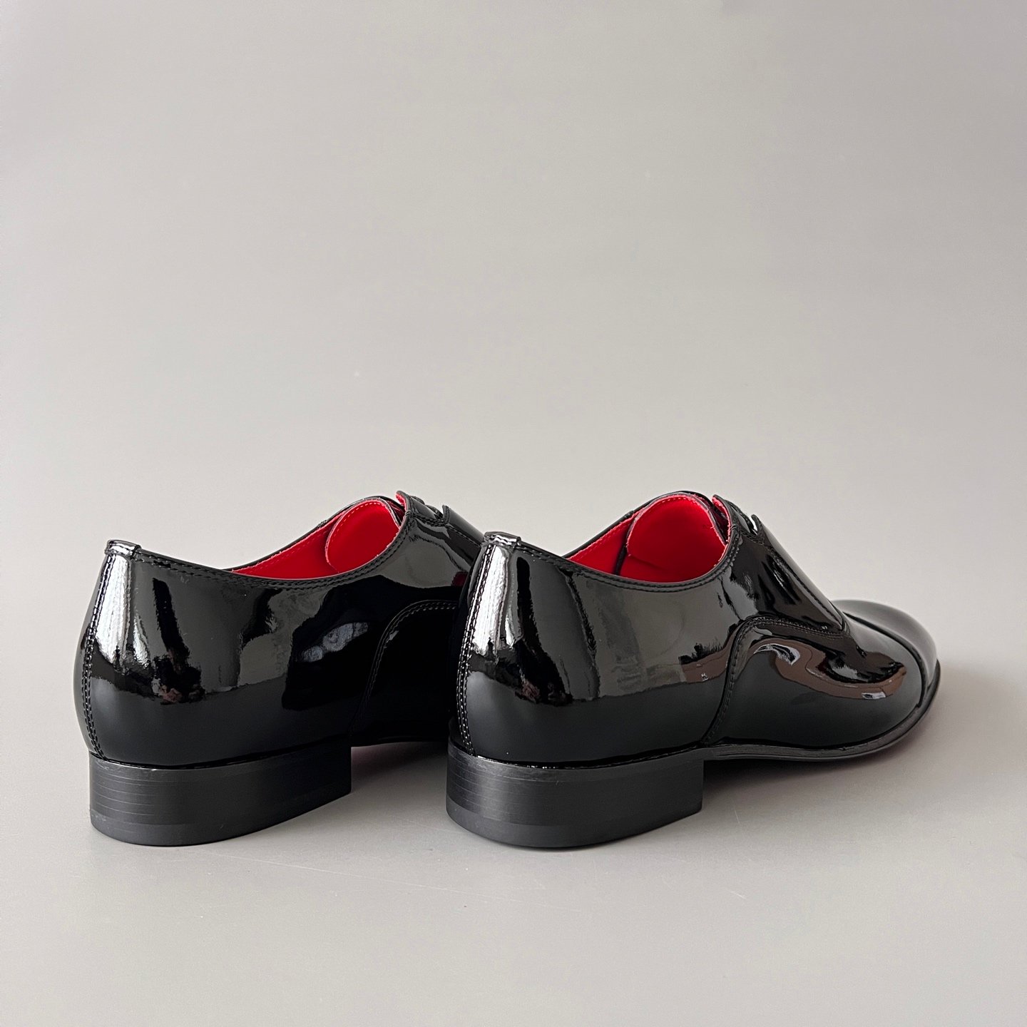 Aurora Custom Christian Louboutin Greggo "Black Patent & Signature Red Lining" Oxfords - Image 4