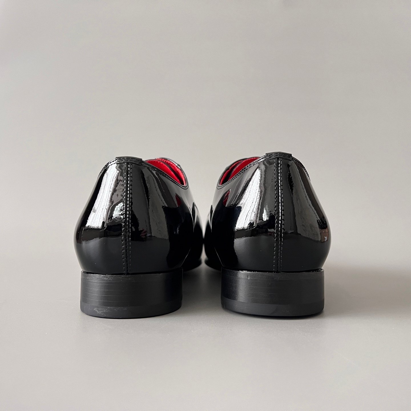 Aurora Custom Christian Louboutin Greggo "Black Patent & Signature Red Lining" Oxfords - Image 5