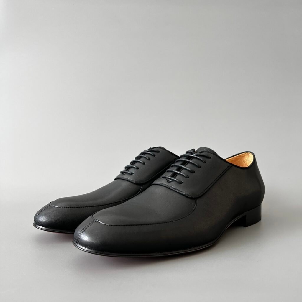 Aurora Custom Christian Louboutin Greggo "Matte Black Smooth Leather" (Sleek Seam Edition)