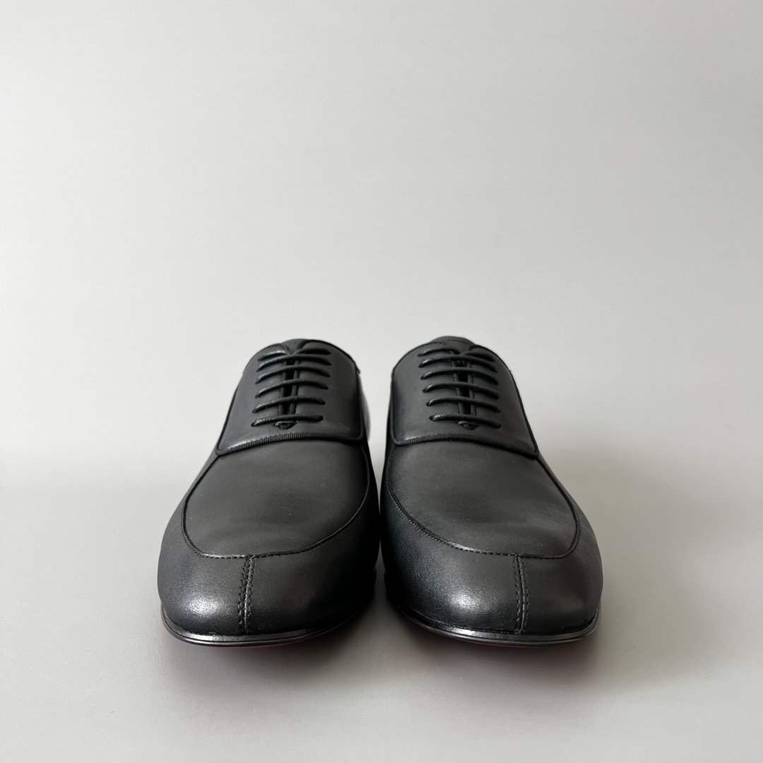 Aurora Custom Christian Louboutin Greggo "Matte Black Smooth Leather" (Sleek Seam Edition) - Image 2