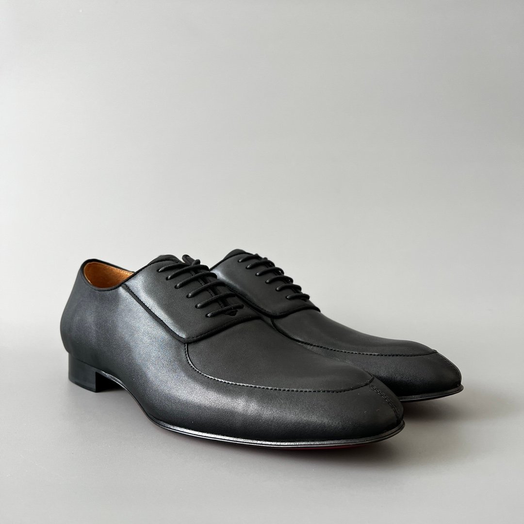 Aurora Custom Christian Louboutin Greggo "Matte Black Smooth Leather" (Sleek Seam Edition) - Image 3