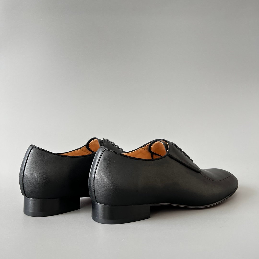 Aurora Custom Christian Louboutin Greggo "Matte Black Smooth Leather" (Sleek Seam Edition) - Image 4