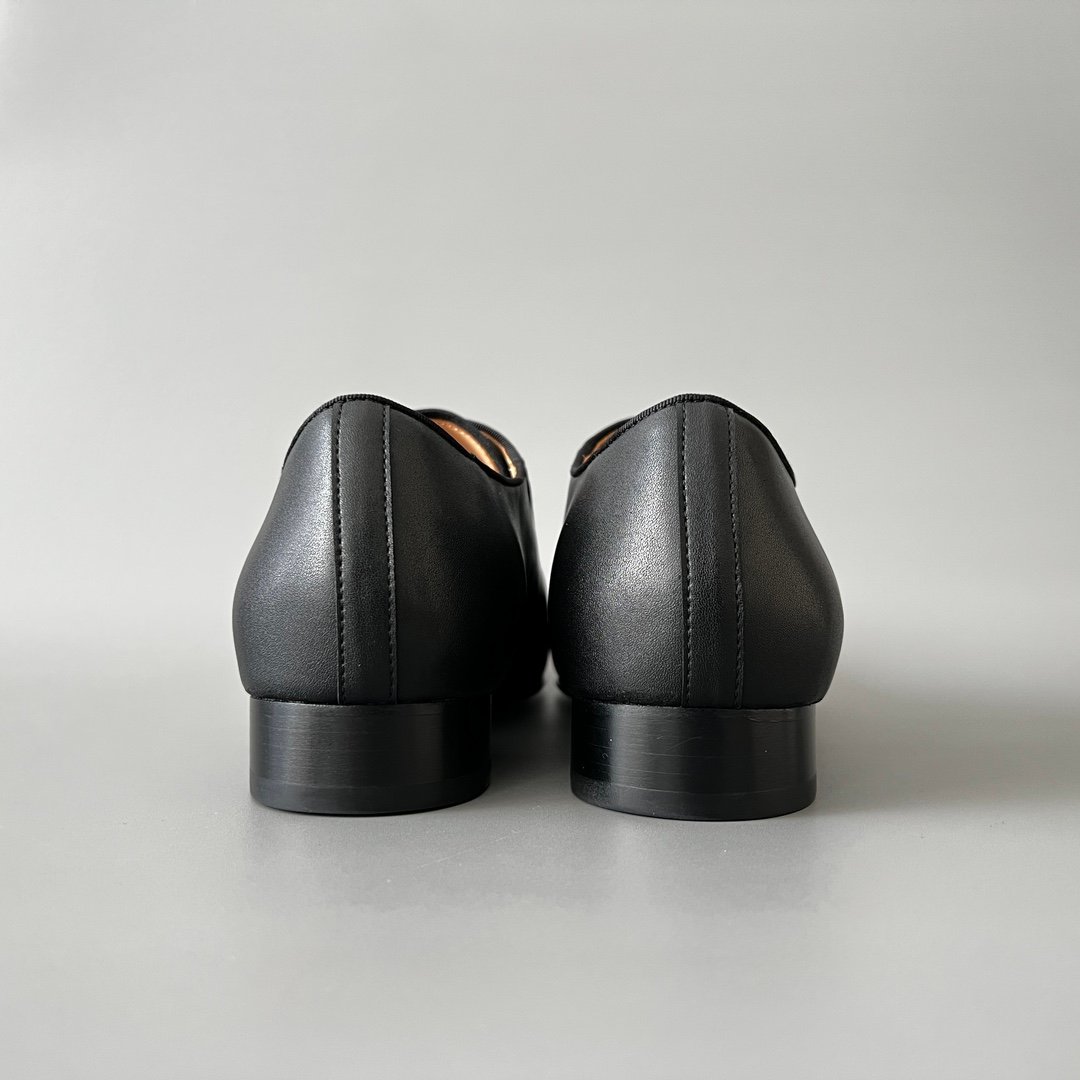 Aurora Custom Christian Louboutin Greggo "Matte Black Smooth Leather" (Sleek Seam Edition) - Image 5