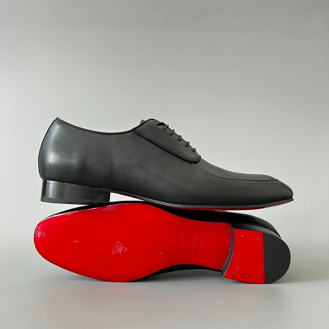Aurora Custom Christian Louboutin Greggo "Matte Black Smooth Leather" (Sleek Seam Edition) - Image 6