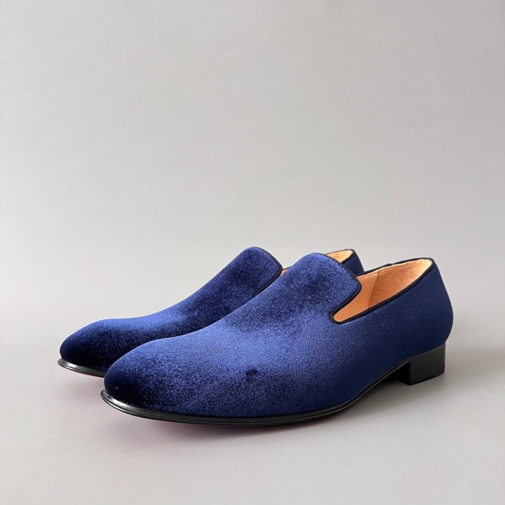 Aurora Custom Christian Louboutin Dandelion "Royal Blue Velvet" Loafers
