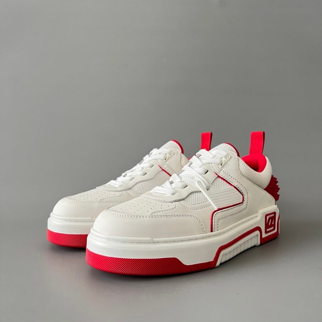 Aurora Custom Christian Louboutin Astroloubi "White & Red" Retro Sneakers