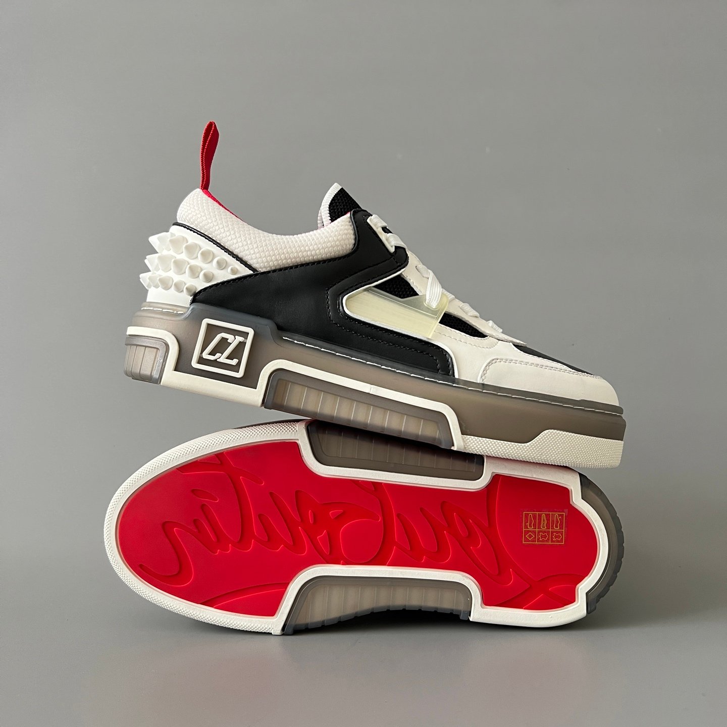 Aurora Custom Christian Louboutin Astroloubi "Panda" (Black, White & Red) - Image 6